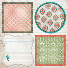 Лист высечек для скрапбукинга Vintage Poppy Frame Die-Cuts от Lily Bee Design