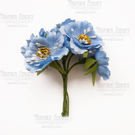 Набір кольорів Маки, Блакитні, 6шт Фабрика Декору