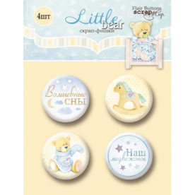 Набір скрап-фішок для скрапбукінгу 4шт Little Bear Scrapmir