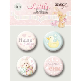 Набір скрап-фішок для скрапбукінгу 4шт Little Bunny Scrapmir