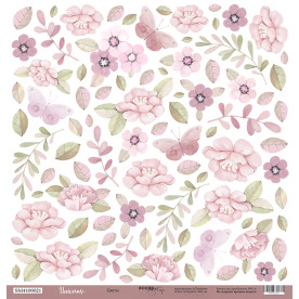 Лист одностороннього паперу для вирізання Квіти 30x30 Unicorns Scrapmir