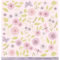 Лист одностороннього паперу для вирізання Квіти 30x30 Daddys Princess Scrapmir