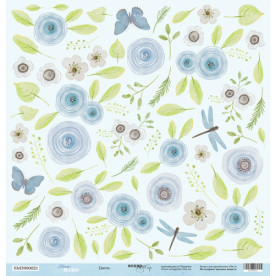 Лист одностороннього паперу для вирізання Квіти 30x30 Mommys Hero Scrapmir