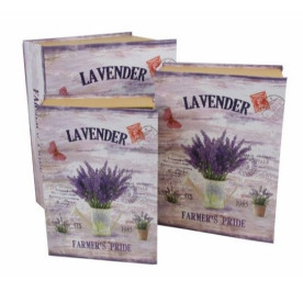 Коробка у вигляді книги Лаванда маленька, 23х16х6 см