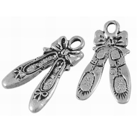 Металева підвіска "Пуанти" 21х12 мм, 4 шт.