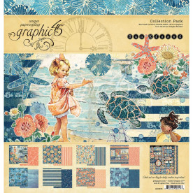 Набор скрапбумаги Sun Kissed 30х30 16 листов + наклейки Graphic 45