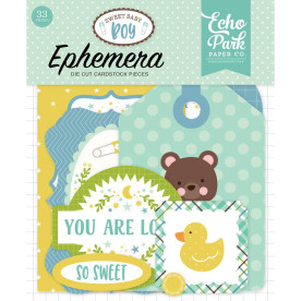 Набор высечек Sweet Baby Boy 33 шт Echo Park