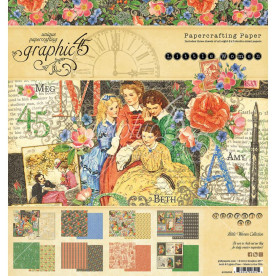 Набір скраппаперу Little Women 20х20 8 листів Graphic 45