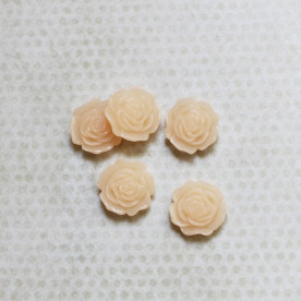Кабошон Квітка 16 мм, ніжно-персиковий