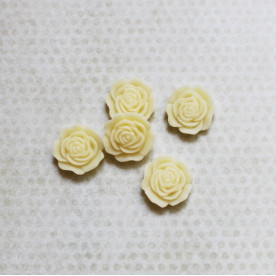 Кабошон Цветок 16 мм, цвета слоновой кости