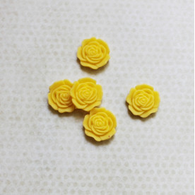 Кабошон Квітка 16 мм, жовтий