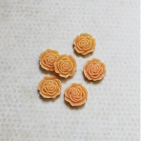 Кабошон Цветок 16 мм, персиковый