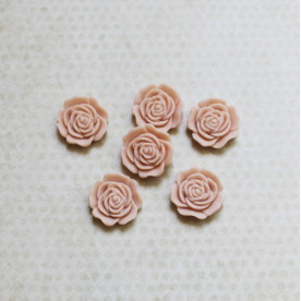 Кабошон Квітка 16 мм, ніжно-рожевий