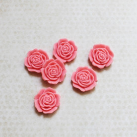 Кабошон Квітка 16 мм, рожевий
