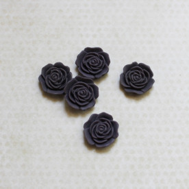 Кабошон Цветок 16 мм, темно-фиолетовый
