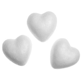 Пінопластове серце, 6х3см, 1шт, Rosa