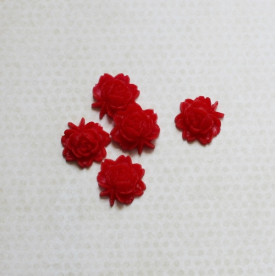 Кабошон Цветок 18 мм, красный