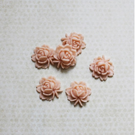 Кабошон Квітка 18 мм, ніжно-рожевий