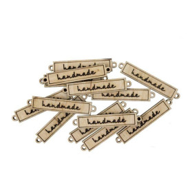 Міні-заготовка Тег Handmade 3, фанера, 5,0х1,0см, 10шт, Rosa Talent