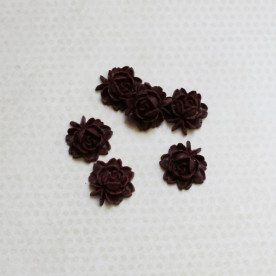 Кабошон Квітка 18 мм, бордовий