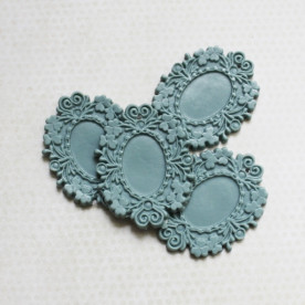 Прикраса Рамочка, 38х49 мм, сірий