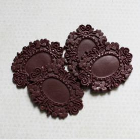 Украшение Рамочка, 38х49 мм, бордовый