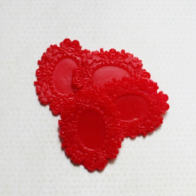 Украшение Рамочка, 38х49 мм, красный