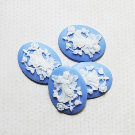 Прикраса Silhouette - Fairy, 30х40 мм, блакитний