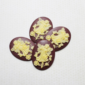 Прикраса Silhouette - Fairy, 30х40 мм, бордовий