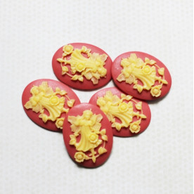 Прикраса Silhouette - Fairy, 30х40 мм, рожевий