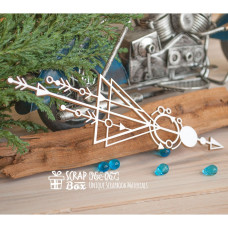 Чіпборд геометричний бордюр трикутник зі стрілками №1 Hw-067 Scrapbox