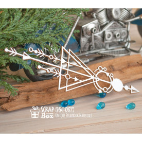 Чіпборд геометричний бордюр трикутник зі стрілками №1 Hw-067 Scrapbox