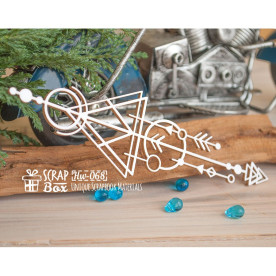 Чіпборд геометричний бордюр трикутник зі стрілками №2 Hw-068 Scrapbox