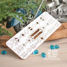 Чипборд набор бордюров "Этно-стрелки" 3шт Hw-066 Scrapbox