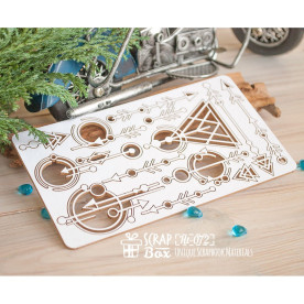 Чипборд набор геометрических фигур и стрелочек Ht-072 Scrapbox