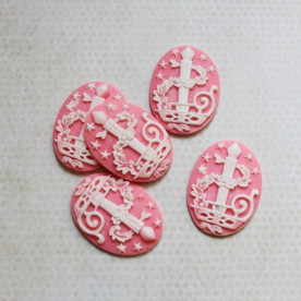 Прикраса Silhouette - Candle, рожевий, 30х40 мм.