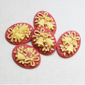 Украшение Silhouette - Bells 30х30 мм, розовый