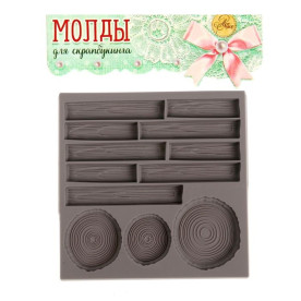Форма (молд) "Фактура дерева", 8 * 8 см від АртУзор
