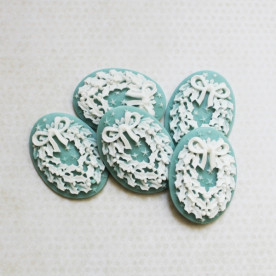 Прикраса Silhouette - Wreath 30х30 мм, зелено-блакитний