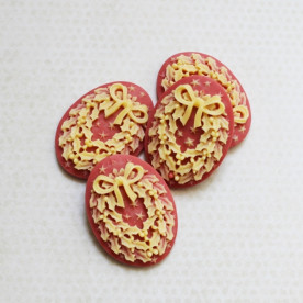 Украшение Silhouette - Wreath 30х30 мм, розовый