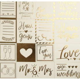 Папір перлова з фольгуванням «Наше весілля», 30,5 * 30,5 см від АртУзор