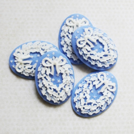 Прикраса Silhouette - Wreath 30х30 мм, блакитний