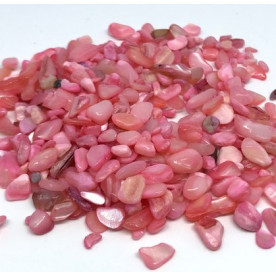 Дробленый камень полированный, розовый, около 70 гр