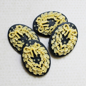 Украшение Silhouette - Wreath 30х30 мм, темно-синий