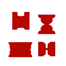 Набор ножей Табы, 4 шт