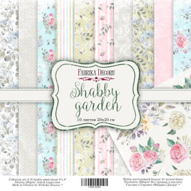 Набор скрапбумаги Shabby garden, 20x20см, Фабрика Декору