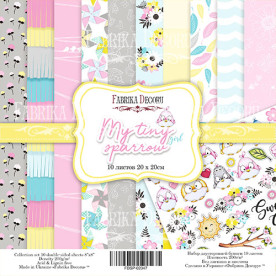 Набір скраппаперу My tiny sparrow girl, 20x20см, Фабрика Декору