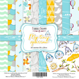Набор скрапбумаги My tiny sparrow boy, 20x20см, Фабрика Декору