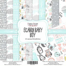 Набір скраппаперу Scandi Baby Boy, 30,5x30,5см, Фабрика Декору