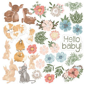 Лист с картинками для вырезания. Набор Baby&Mama Фабрика Декору